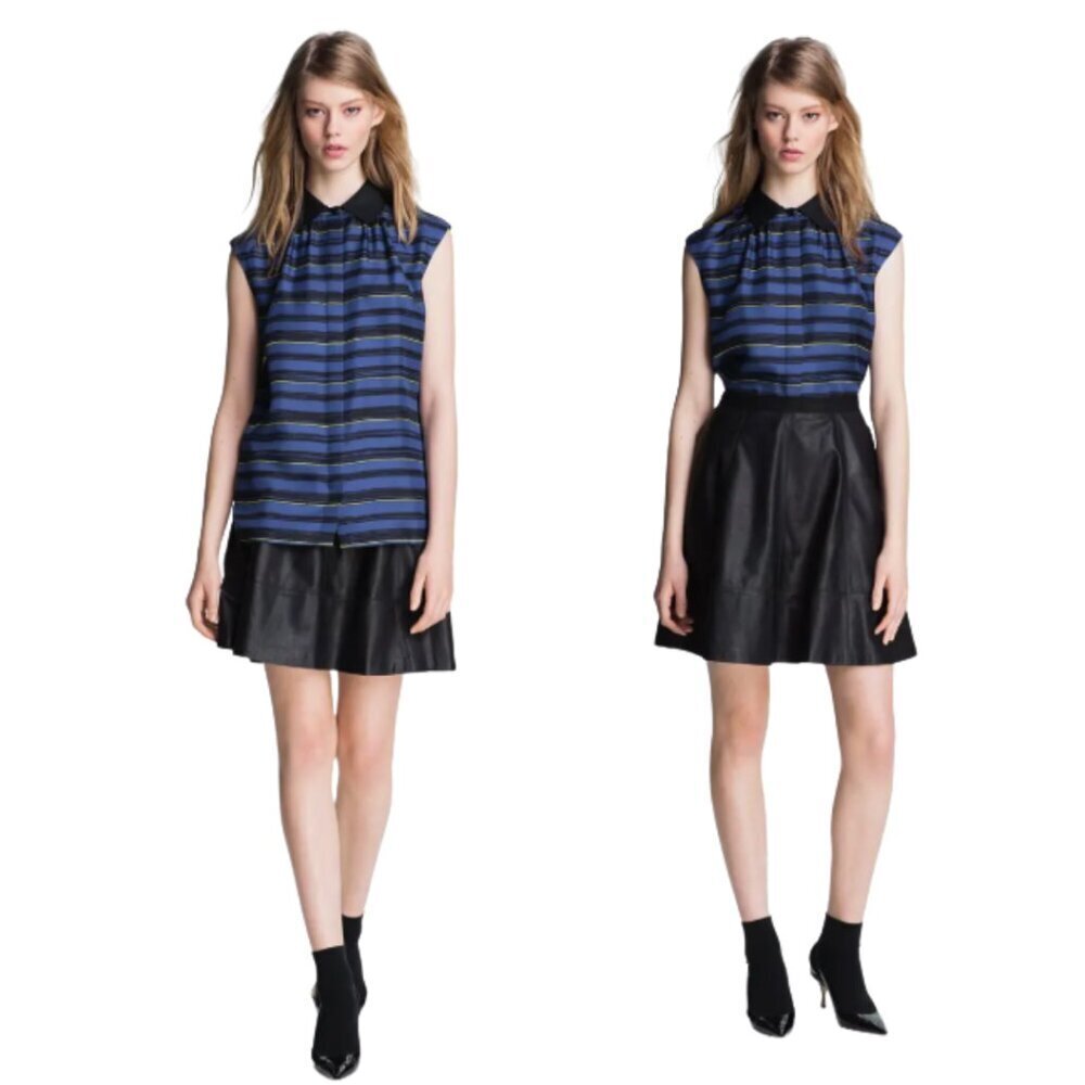 Miss Wu Black Leather Circle Skirt Size 8 Nordstrom Exclusive